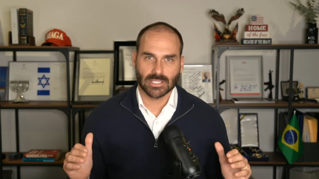 Eduardo Bolsonaro em vídeo | Foto: YouTube/Divulgação